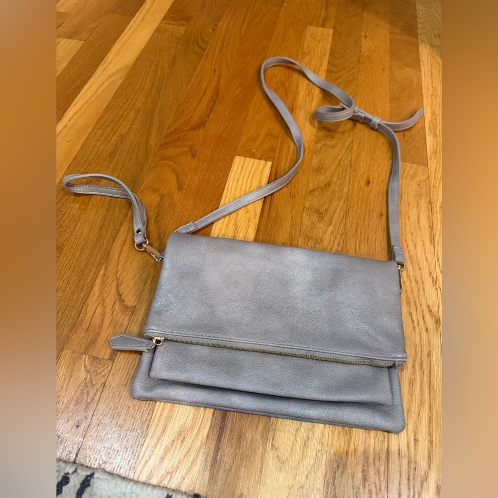 Elegant Gray Women's Crossbody Bag